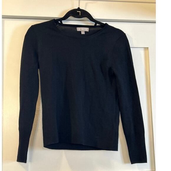 J. Crew Halle crewneck sweater Black XXS - Picture 3 of 6